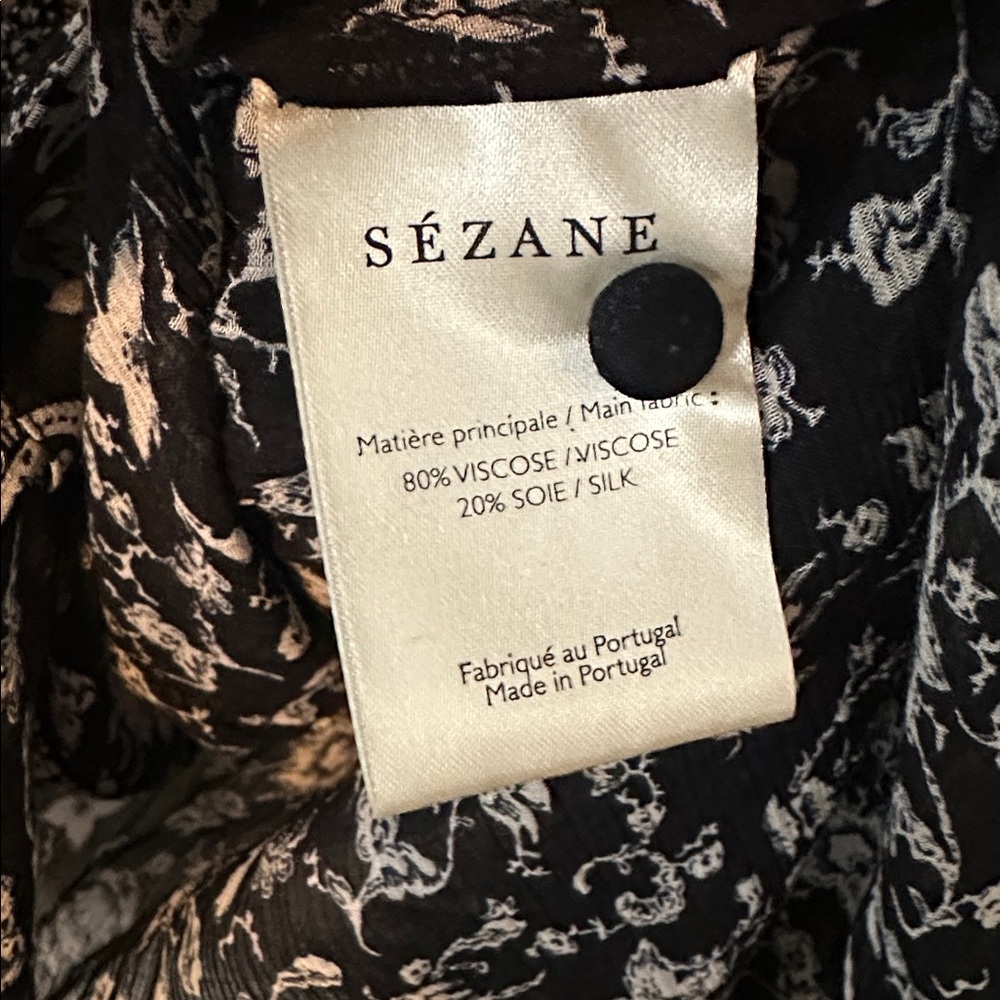 Sezane Jihane Floral Patchwork Ruffle Blouse - image 6